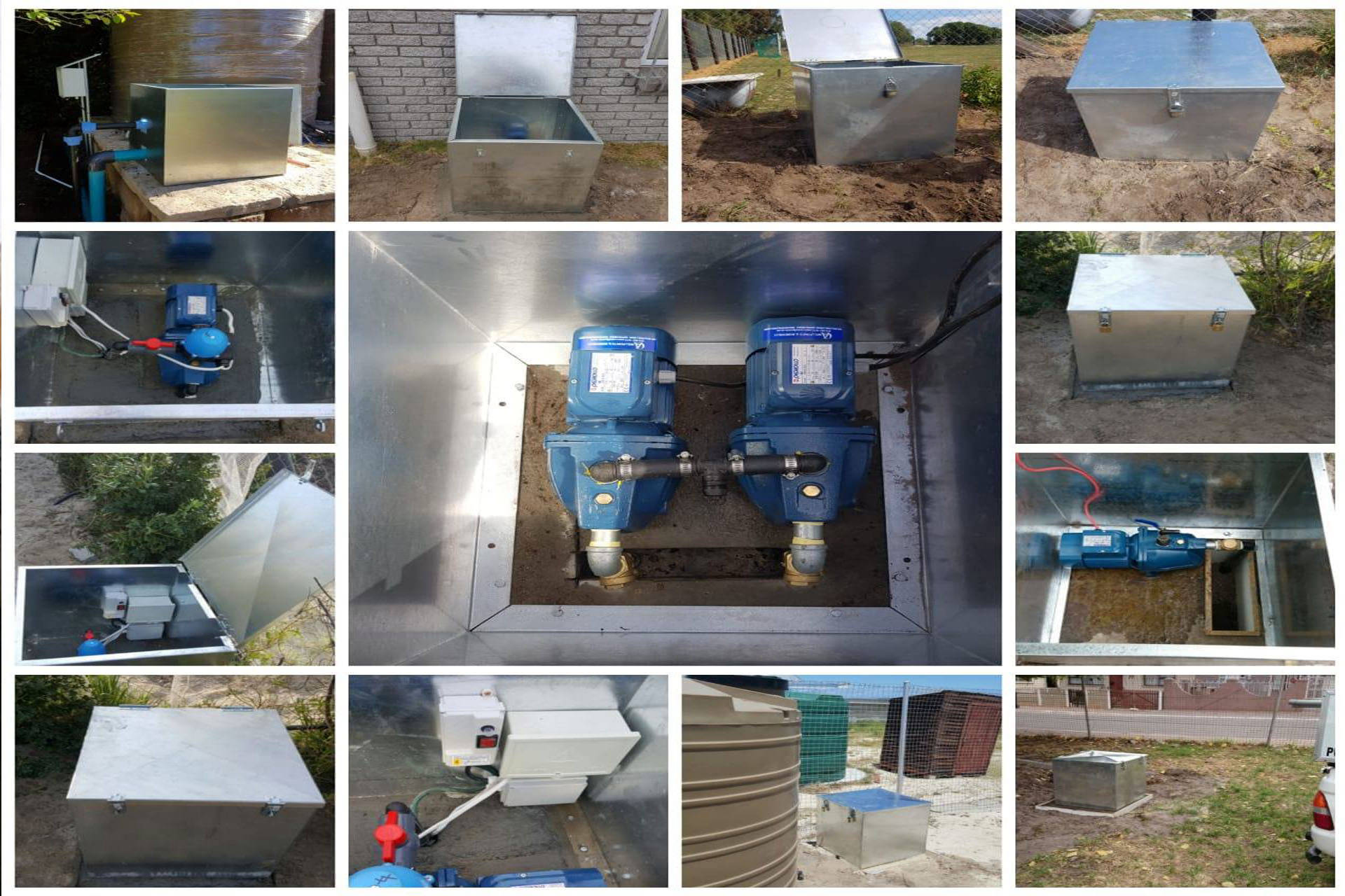 Custom stainless steel pump housing installations