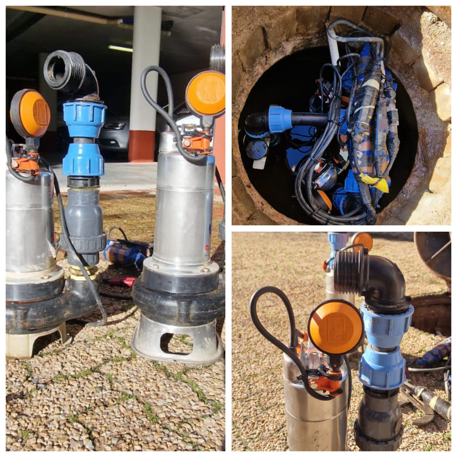 Submersible pumps and control wiring installation